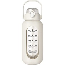 64Oz Glass Water Bottles with Straw, Glass Bottle with Silicone Sleeve and5784