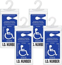 Handicapped Parking Placard Holder - Disabled Protective Mirror clear 