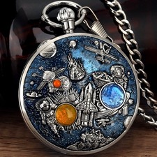 Musical Pocket Watch City in the Sky Melody Music Pendant Music Box Gift Idea