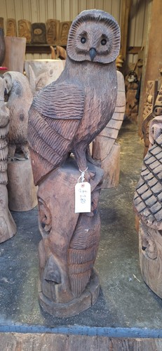 Chainsaw carving owl - carving, home