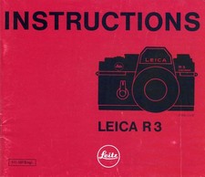 Leica R3 Camera  Instruction Manual