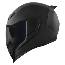 Icon Airflite Dark Motorcycle Motorbike Helmet - Rubatone Matt Black