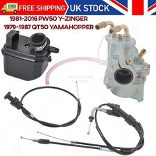 Carburetor Carb w/ Throttle Cable Choke Cable for 1981-2016 Yamaha PW50 Y-Zinger