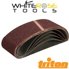 Triton Sanding Belt 76 x 533mm Sheets 40 -100 Grits Sandpaper 5 Pack