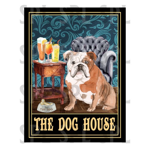The dog house english bull - house,