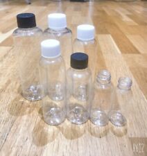 Pet Plastic Bottles SCREW Caps Lids 30ml 50ml 100ml 120ml 150ml 200ml 250ml UK