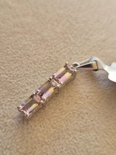 The Genuine Gem company Sterling Silver two tone Ametrine Pendant