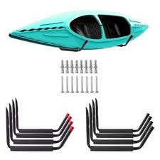 Heavy Duty Kayak Storage Racks 4PCS Wall Mount Garage Hooks for Canoe Surfboard