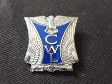 CWL Chrome & Vitreous Enamel Pin Badge. Fattorini & Sons Ltd. Birmingham .
