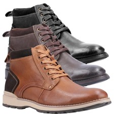 Mens Hush Puppies Dean Leather