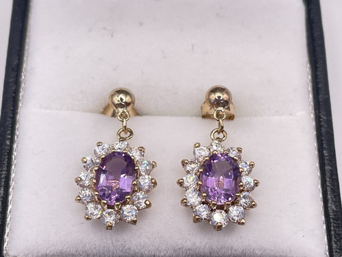 9ct gold amethyst cubic - 9ct, &
