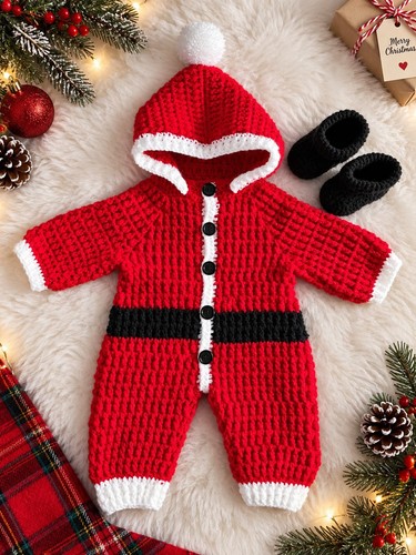 Handmade crochet baby santa - crochet,