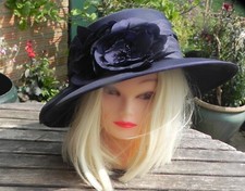 Kangol Vintage Wedding Hat - Navy blue fabric