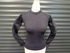 Cyberdog women's black top, reflective sleeves, size 10-12, good used condition