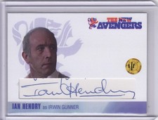 The New Avengers Ultra Rare Ian Hendry / Irwin Gunner IH1 Cut Autograph Card 1/1
