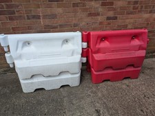 Job lot 20 x Plastic Water Filled Safety Barrier Red&White