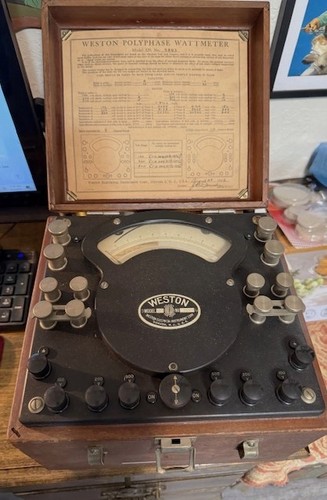 Vintage weston polyphase watt - weston,