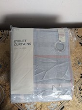 NEXT Grey Pink WOVEN CHECK EYELET FULLY LINED CURTAINS 168x229 CM ( 66x90" )