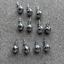 11 Ball Casters / Wheels Chrome Metal