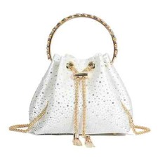 Womens Diamante Bucket Evening