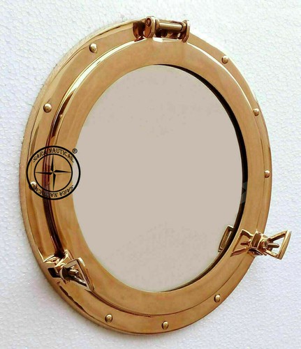 Vintage solid brass - brass, porthole