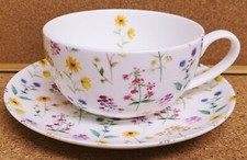 Meadow flowers cup saucer - saucer, bone