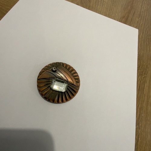 50mm diameter art - deco, bronze