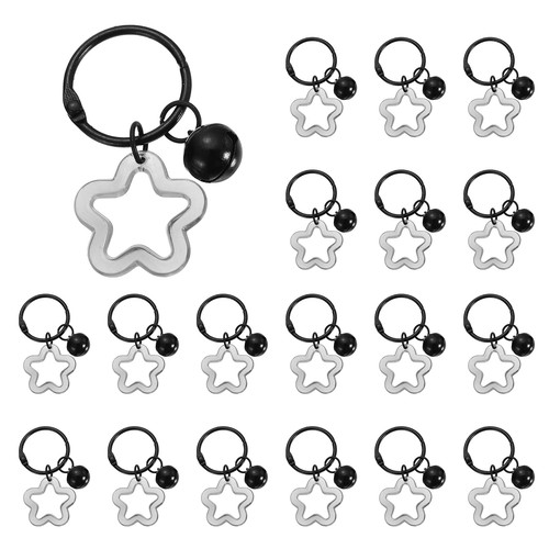 20pcs star bell keychain - 20pcs,