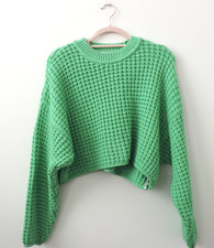 Zara Light Green Cropped Jumper - Size S - Thames Hospice