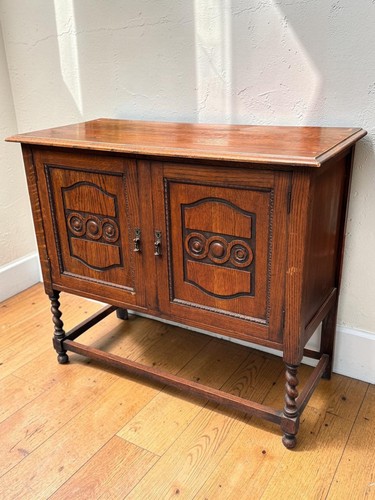 Jacobean revival oak sideboard - oak,