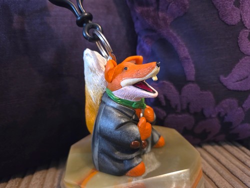 Vintage basil brush keyring - brush, 3"