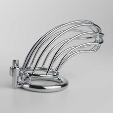 Male Metal Stainless Steel Hollow Chasity Cage Penis Lockable Device Restraint