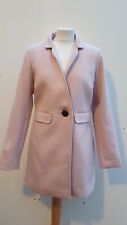 Centigrade longline twill jacket single breasted new size small pink QVC