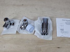 Hot Flow Chrome Cascade Corner Modern TRV Thermostatic Radiator Valve (Pair) ...