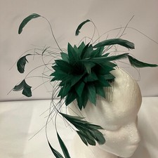 Emerald feather fascinator for - fascinator,
