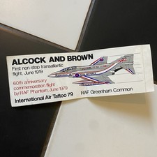 Vintage Alcock & Brown 60th Anniversary Flight RAF Phantom June 1979 Sticker Air