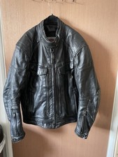 River Road Leather Motorcycle Jacket With Shoulder And Back Pads Size XL  