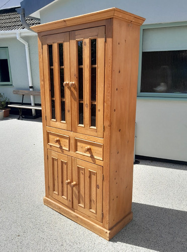 Vintage pine kitchen larder - vintage,