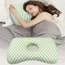 Ear Piercing Pillow Breathable Ergonomic Pillow Ear Pain Relief for Side Sleeper
