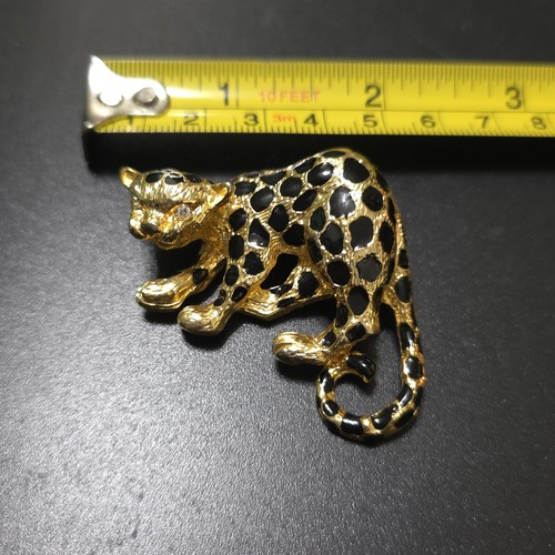 Leopard panther brooch - ,