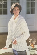 Hayfield Ladies Bobbly Sweater Grampian Chunky KNITTING PATTERN 2419 - 30-40”