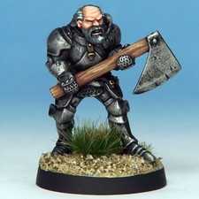 Medieval Knight Advancing With Axe 28mm Metal Unpainted