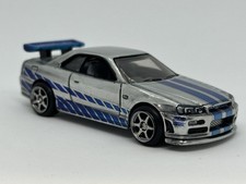 Hot Wheels Custom Nissan Skyline GTR R34 - 2 Fast 2 Furious inspired F&F
