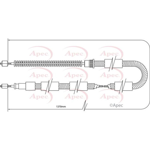 Apec handbrake cable - cable, rear
