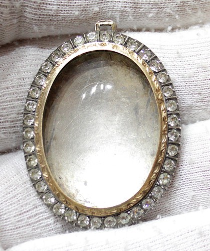 Antique solid silver and 18k