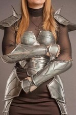 Medieval Steel Lady Costume Full Suit of Armor Fantasy Cosplay For Christmas