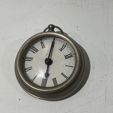 Colonial  Large Pocket Watch Clock Brushed steel cased 10cm