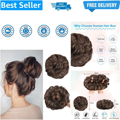 Dark brown curly wavy - dark,