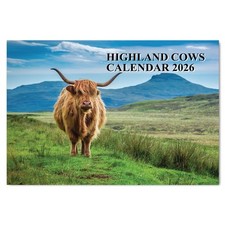 Highland Cows Calendar 2026 A4 – 12-Month Wall Calendar Featuring Stunning UK