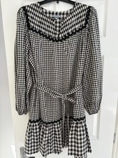 Oliver Bonas Black & White Gingham Dress 16
